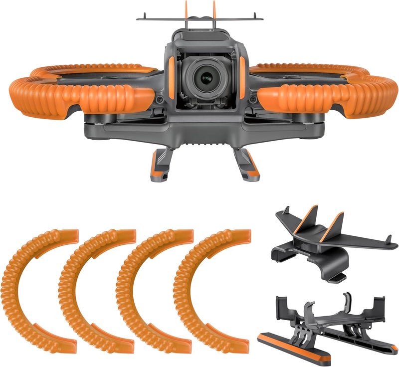 STARTRC حزمة ملحقات 3 في 1 لافاتا 2، واقي المروحة + الذيل + معدات الهبوط لطائرة DJI Avata 2 Fly More Combo لحماية الطائرة (لا تشمل الطائرة) ، برتقالي - Image 1